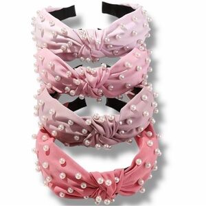 Pearl Embellished Knotted Headband. NWT. Choose your color